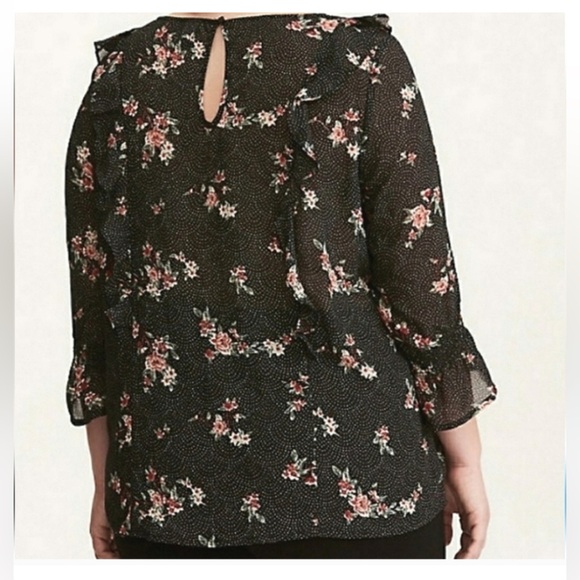 Torrid Ruffled Floral Blouse - Picture 3 of 10